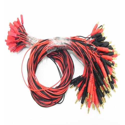 100pcs/lot JST to 4.0mm banana gold Plug for DIY Battery Part with 60cm long 22AWG silicone cable