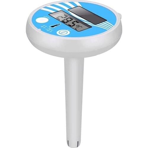 Solar Powered Outdoor Pool Thermometer Waterproof Floating Digital LCD Display Spa Thermometer