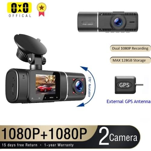Dual Lens Car Dash Cam Dvr Registrator Full HD Video Recorder Front and Inside Cabin Camera for Uber Lyft Taxi Drivers