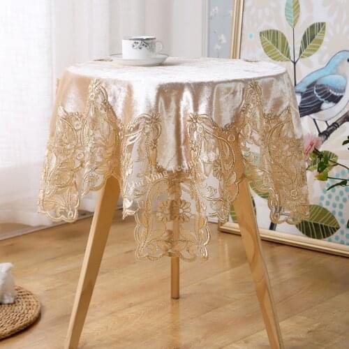 Top grade Embroidered Tablecloth table flannel table cover Coffee Water-soluble Lace Table Cloth TV Cabinet piano cover FH2052