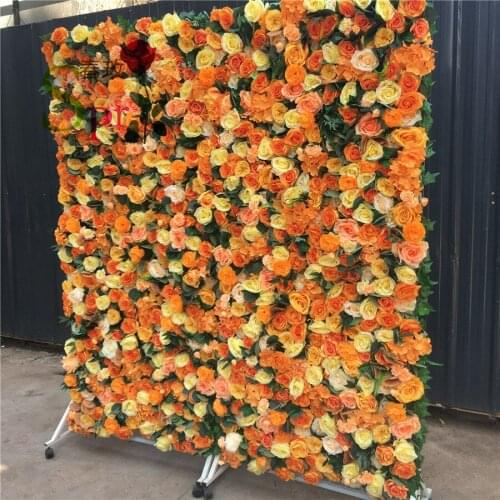 SPR Customized 3D Effects Mix Plant Flower Wall Mats Artificial Florals Wall Rose Panel for Yoga Shop Decoration