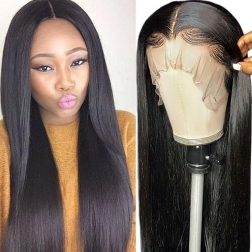180 Density Straight Lace Part Human Hair Wigs For Women 13X6X1 Lace Part Wig Brazilian Straight Lace Closure Wig Lace Wig