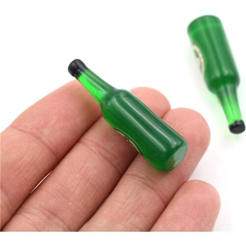2pcs/lots 1:12 Dollhouse Toy Beer Miniature Wine DrinkFood Kitchen Living Room Bottle Doll Accessories