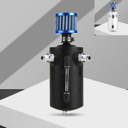50% HOT SALES Fuel Container 500ml Universal Aluminum Allo Oil Catch Tank Can with Filter for Car