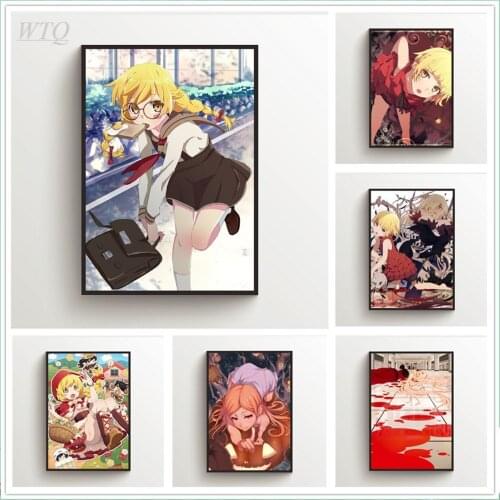 Monogatari Oshino Shinobu Anime Posters Wall Poster Canvas Painting Wall Decor Poster Retro Poster Wall Art Picture Home Decor