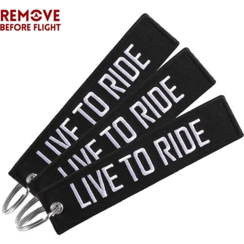 3 PCS/LOT Car Key Chains Black Key Holder for Cars and Motorcycles Key Fobs LIVE TO RIDE Car Keychains Fashion Jewelry