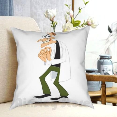 Dr Doofenshmirtz Pillow Case Printed Home Soft Throw Pillow Doofenshmirtz Dr Doofenshmirtz Perry The Perry Black White