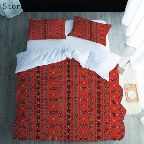 Home Textile Red Stripe Vintage Style Duvet Cover Comforter Bedding Set Luxury Bedding Set Bedroom Decor For Kids Boys Girls