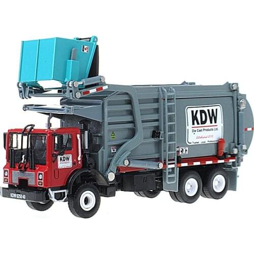 KAIDIWEI Alloy Engineering Vehicle model 1:24 material Transporter Garbage Truck