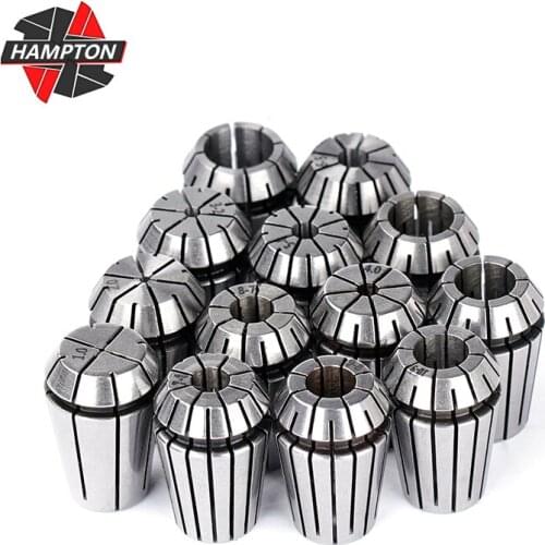 HAMPTON ER20 Collet Chuck Set 13pcs AA Standard Spring Collet Clamp CNC Router Chuck Collet for Milling Lathe Tools Holder