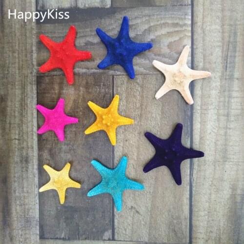 HappyKiss 3pcs natural Starfish shells conch decoration Marine style wedding steamed bun starfish 3-5cm colors sea star