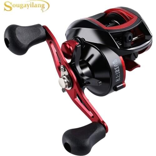 Sougayilang 18+1 Ball Bearings Baitcasting Fishing Reels High Speed Gear Ratio 8.1 :1 Reel Right/Left Handed Carp Fishing Reel