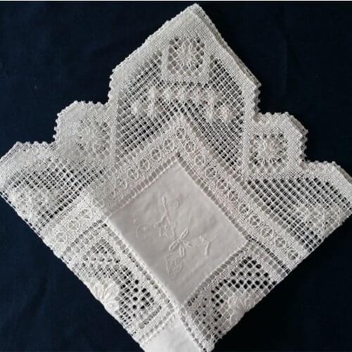 Square coaster coffee shop placemat desktop decoration European Tuscany embroidered cotton handmade crochet