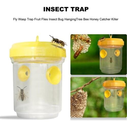 Fly Wasp Trap Fruit Flies Insect Bug Hanging Tree Honey Catcher Killer Bee Insect Reject Pest Control Tool