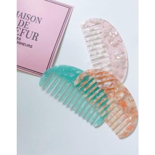 Fashion Acetate Hair Combs Comfortable Tortoise Shell Hairdressing Comb Hair Cutting Brush Hair Styling Travel Accessories