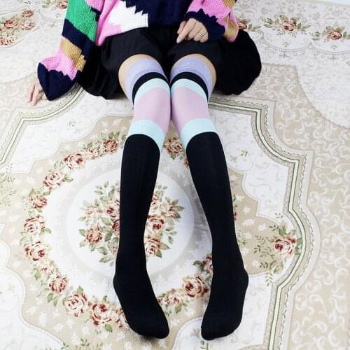Fashion Cotton Womens Socks Comfortable Sexy Knee High Socks Japan Style Woman Stockings Thigh High Socks Plus Size