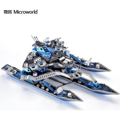Microworld 3D Metal Puzzle Leader NO 1 Model kits DIY 3D Laser Cut Assemble Jigsaw Toys Desktop decoration GIFT For Children