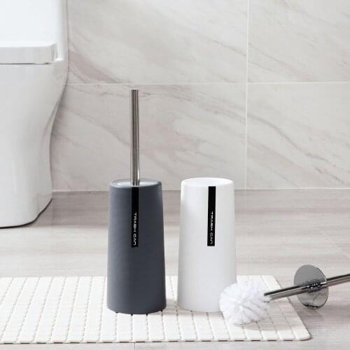 OTHERHOUSE Toilet Brush Set Toilet Cleaning Brush And Holder Standing Simple Style Scrubber Bathroom Hotel Cleaning Tools