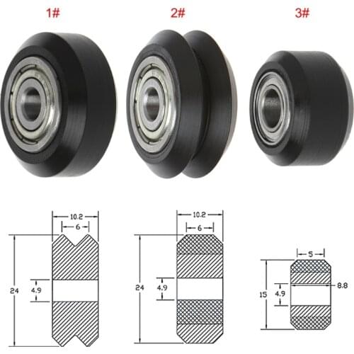 POM 625zz MR105zz Idler Pulley Gear Passive Perlin Wheel V-Type For 3D Printer