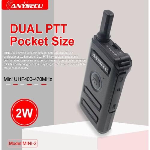 ANYSECU MINI-2 SC-600 RT18 PMR Mini Radio Walkie Talkie FRS Dual PTT VOX Two-way Radio portable transceiver Walkie-Talkie