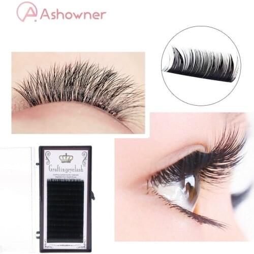 ASHOWNER False Eyelash Protein Silk Dense Line 0.10 Plant Soft Natural Long Eyelashes Individual Eyelash Extension Makeup Tool