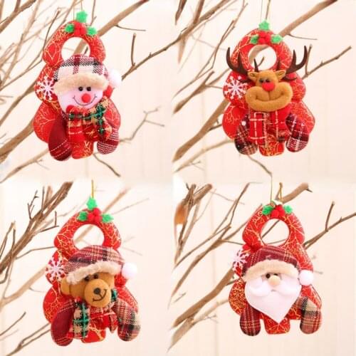 Christmas decorations handmade crafts Santa Claus snowman reindeer doll pendant Christmas tree ornaments 2022 New Year gift toys