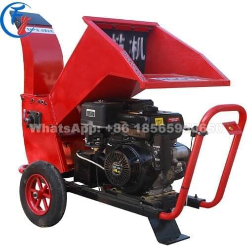 Garden Use Wood Log Branches Mini Chipper Shredder Machine, Garden Orchard Mobile Shredding Machine Multi-Function Tree