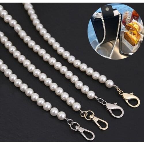 Pearl Bag Chain Single Shoulder Messenger Bag With Single Shoulder Strap DIY Lobster Buckle Pearl Bag Chain Accessories