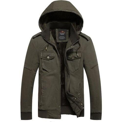 High Quality Mens Winter Slim Hooded Thicken Fleece Keep Warm Coat Cotton-padded Breathable And Liner Can Removable Overcoat