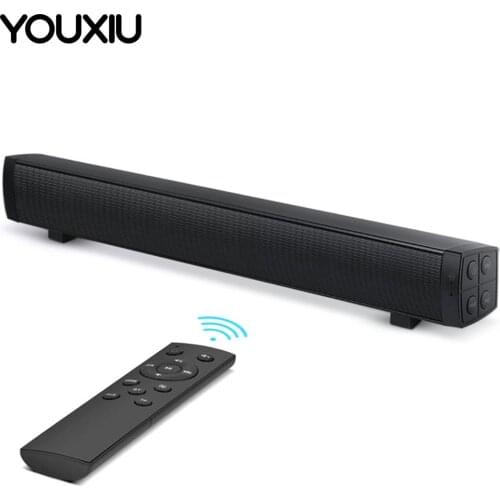 YOUXIU Desktop Computer Soundbar Wireless Bluetooth Speakers Built-in Subwoofer Sound bar Hifi 3D Stereo AUX/TF Card Connection
