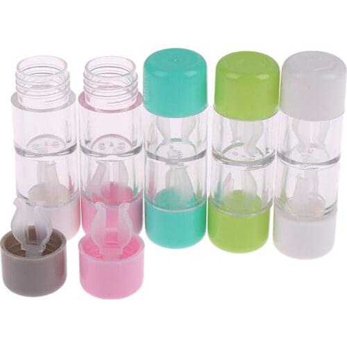 1Pcs 5 Colors Lens Case Protective Box Cosmetic Contact Lens Container Holder Hard Contact