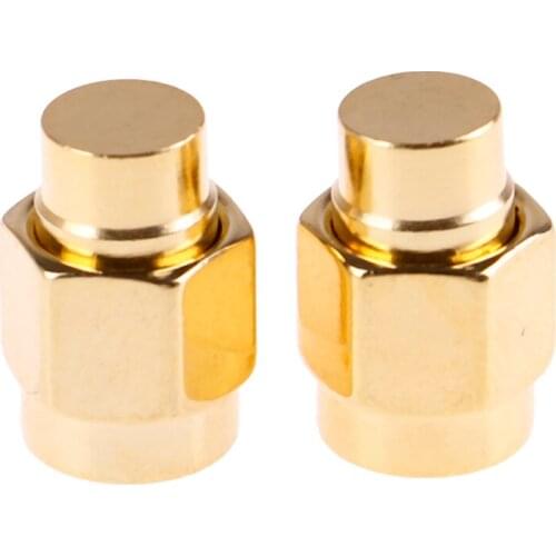 2pcs 2W 6GHz 50 ohm SMA Male RF Coaxial Termination Dummy Load Gold Plated Cap Connectors Accessories
