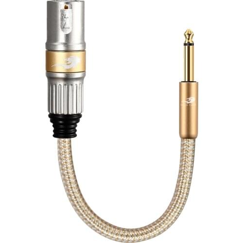 20cm Audio Conversion Line MONO 6.35mm 1/4" to XLR 3 Pin for Mixing Console Amplifier Soundbox Hifi Cable