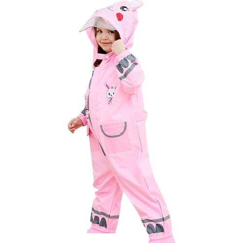2021 Cartoon Animal Style Waterproof Kids Raincoat Childrens Raincoats For Boys And Girls Baby One-Piece Raincoats Waterproof