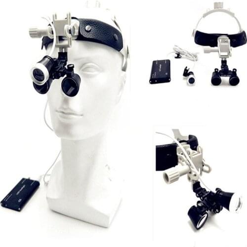 3W LED Medical Headlight Headlamp+2.5X Binocular Magnifier Loupes Surgery Dental Headlight Loupe Set