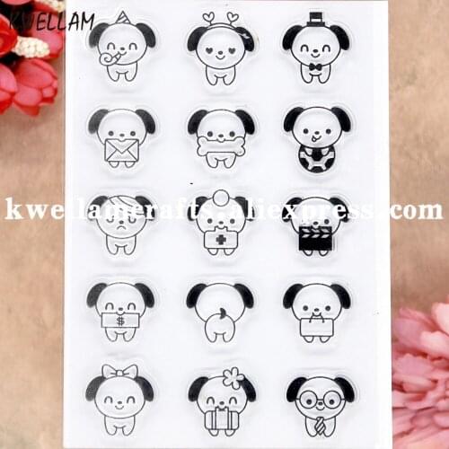 Dog Expression Scrapbook photo cards rubber stamp clear stamp transparent stamp 9081407