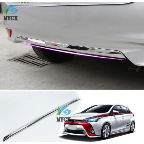 Car Accessories Exterior Decoration ABS Chrome Rear Bumper Skid Molding Cover Trim For Toyota Yaris Sedan 2019 2020 Car-styling