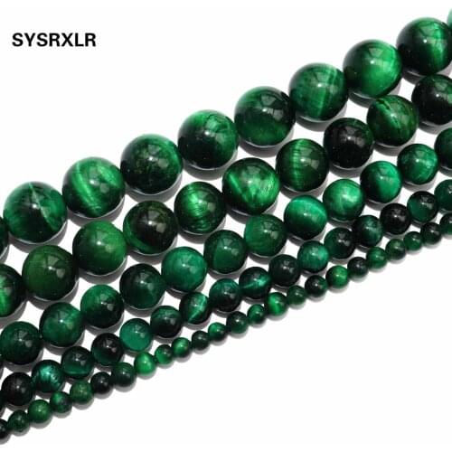 Free Shipping Natural Stones Green Tiger Eye Agates Round Loose Beads 4 6 8 10 12 MM For DIY Jewelry Making Bracelet Necklace