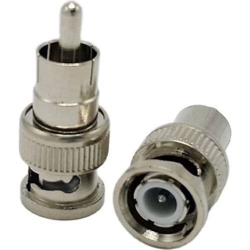 BNC to RCA connector BNC Male to RCA male Straight Convert Connector Adapter 50pcs