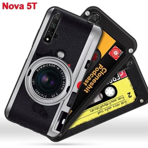 For Huawei Nova 5T case Nova5T back cover retro Painted soft silicone TPU phone cases For Huawei Nova 5T 5 T case coque