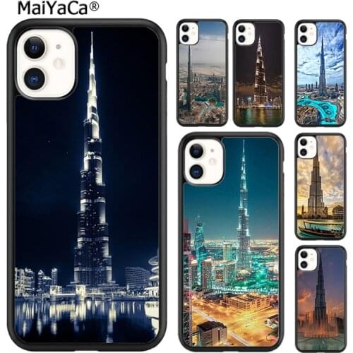 MaiYaCa Burj Khalifa Tower building Dubai Phone Case For iPhone SE 6 6s 7 8 plus X XR XS 11 12 pro max Samsung Galaxy S8 S9 S10