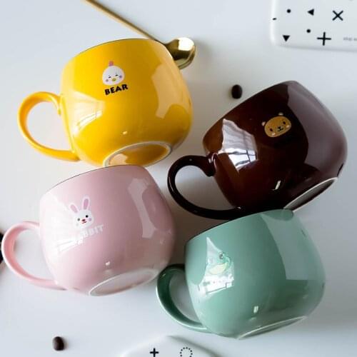 Cute Cartoon Children Ceramic Mug Creative Animal Ceramic Cofffe Mug Student Milk Mug Home Water Mug Children Mug Coffee Cup