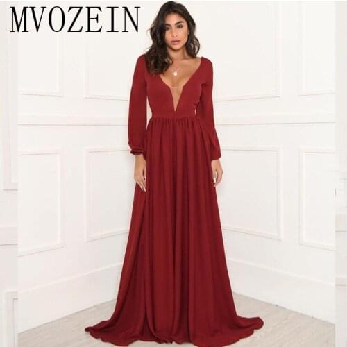 Long Evening Dress 2019 A-Line Full Sleeves Floor Length Formal Party Gowns Vestidos Evening Dresses abendkleider