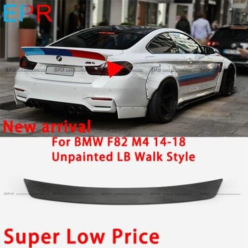 For BMW F82 M4 14-18 FRP Fiber Glass Unpainted LB Walk Style Rear Trunk Spoiler Wing Lip Body Kit
