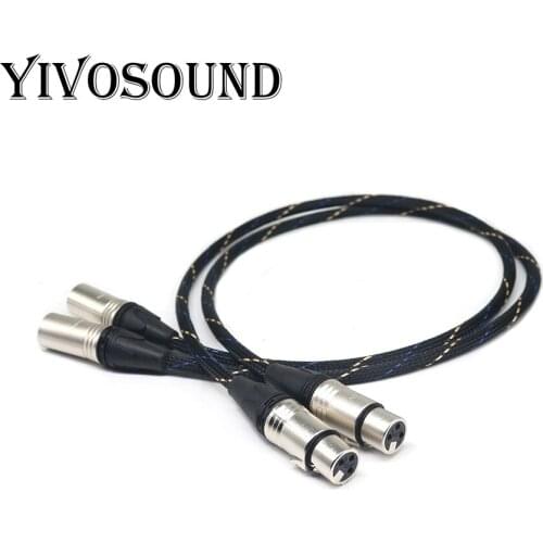 Yivosound cabo XLR female to male Interconnect Cable Hifi audio Balance Cable signal line Power amplifier CD connector