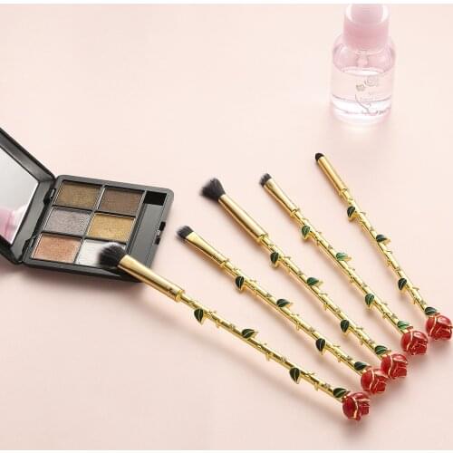 Disney anime beauty and wild animals around the rose makeup brush tool beautiful gift for Valentines Day Christmas birthday