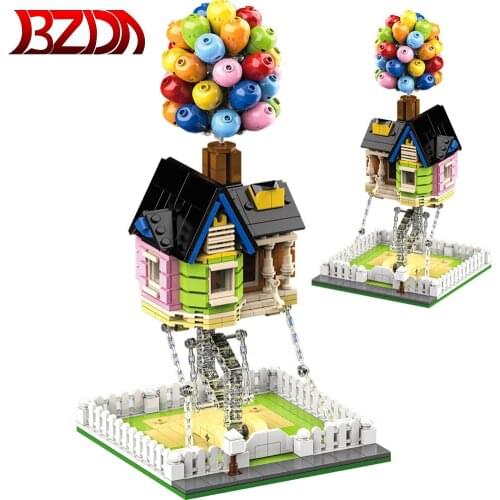 BZDA Balloon House Flying house Building Blocks Engraving Tensegrity Layman Balance Physics Anti-Gravity Model Bricks For Toys