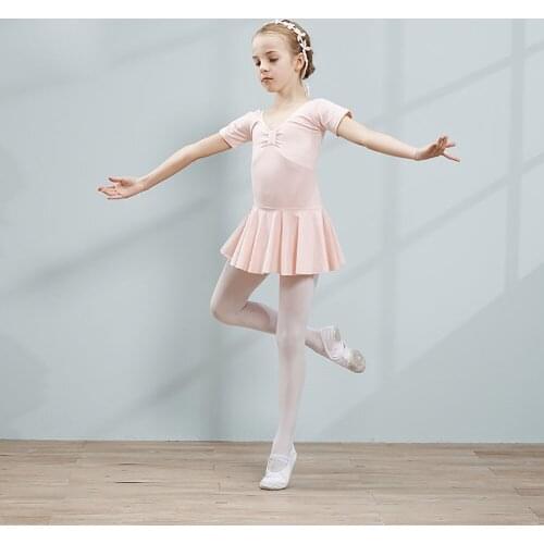 Summer New Childrens Practice Dance Clothes Girls Dance Siamese Ballet Skirts Performance Costumes