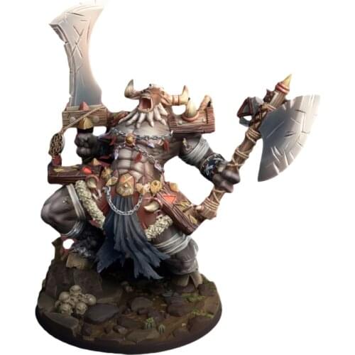 75mm 56mm Resin Model Angry Minotaur Boss Warrior Figure Unpainted
