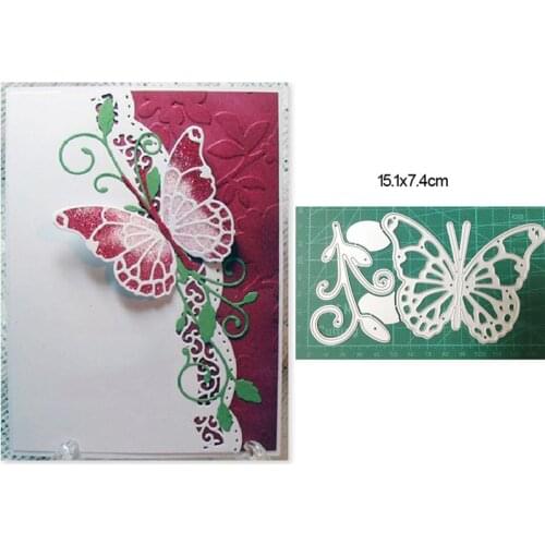 New Metal Cutting Dies Cut Mold Lace Vine Strip Butterfly Decoration Scrapbook Paper Craft Knife Mould Blade Punch Stencils dies